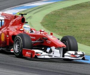 Puzzle Φερνάντο Αλόνσο - Ferrari - Hockenheimring 2010